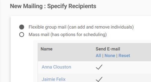 Scheduled mail