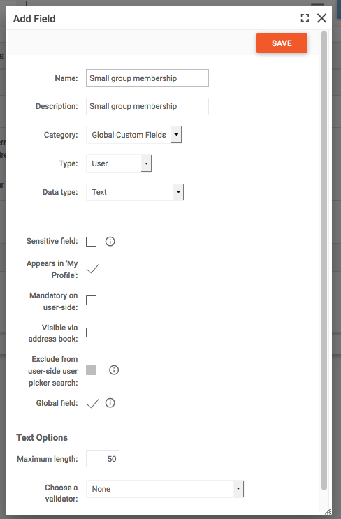 creating custom field