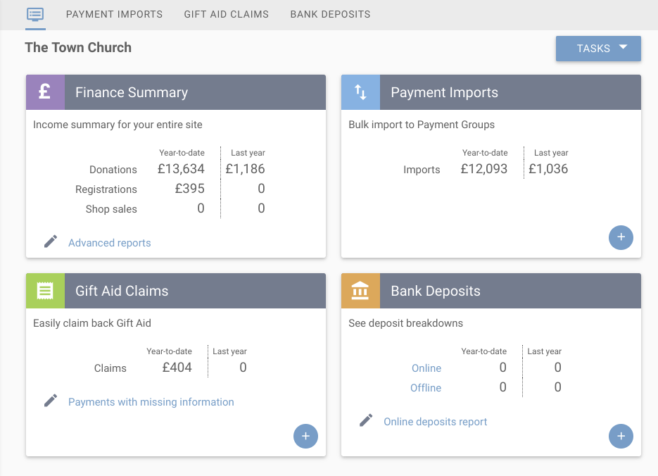 Finance Tab Cards