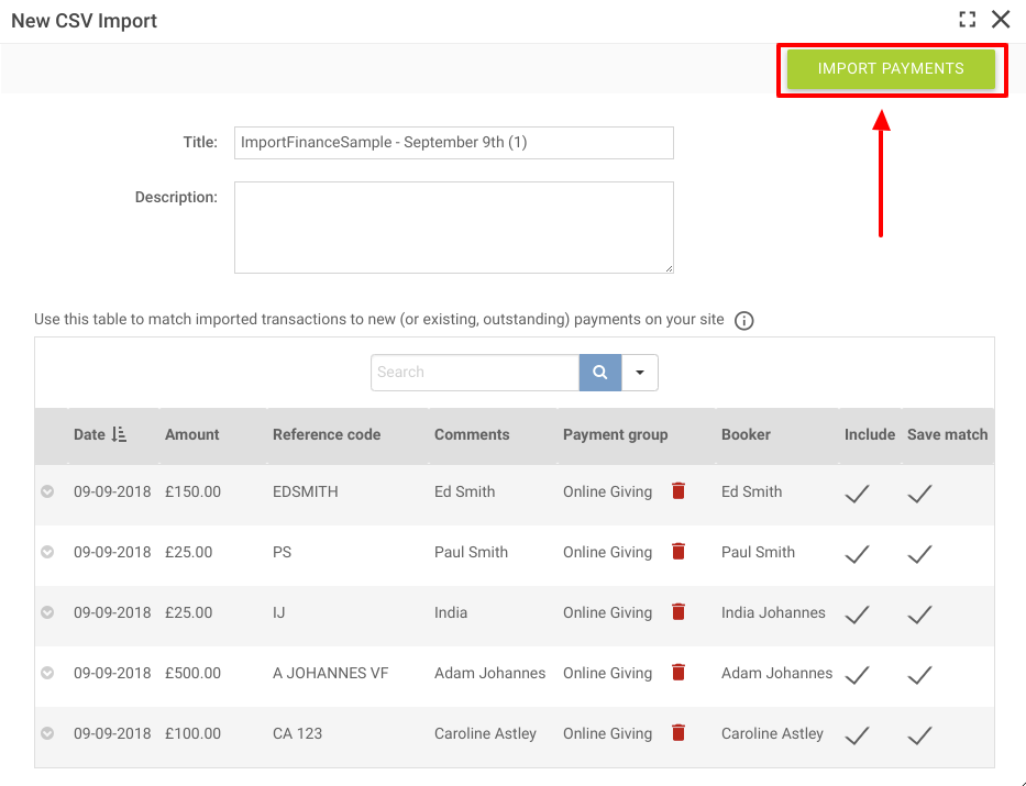 Import Payments