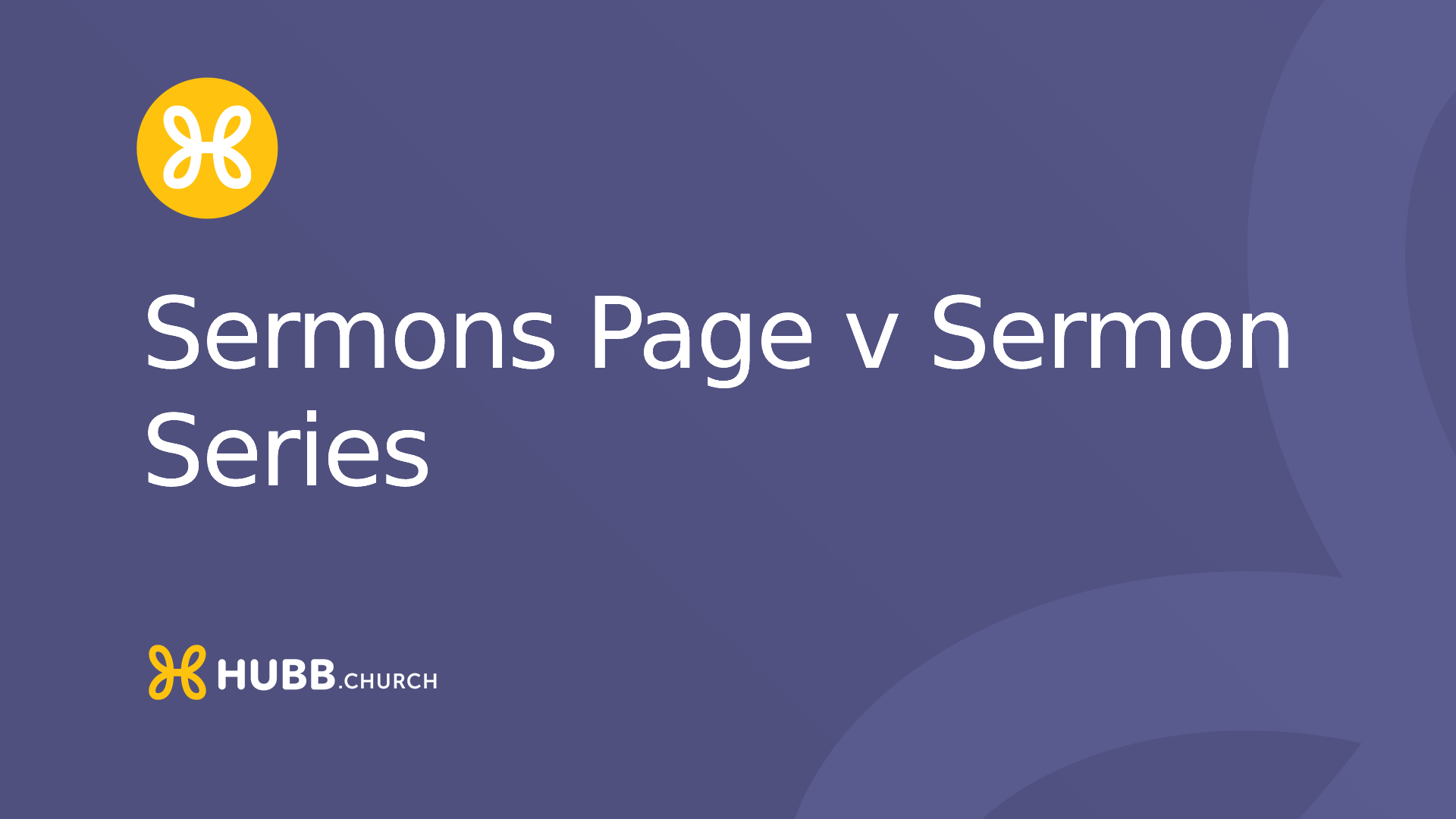 Sermons Page v Sermon Series