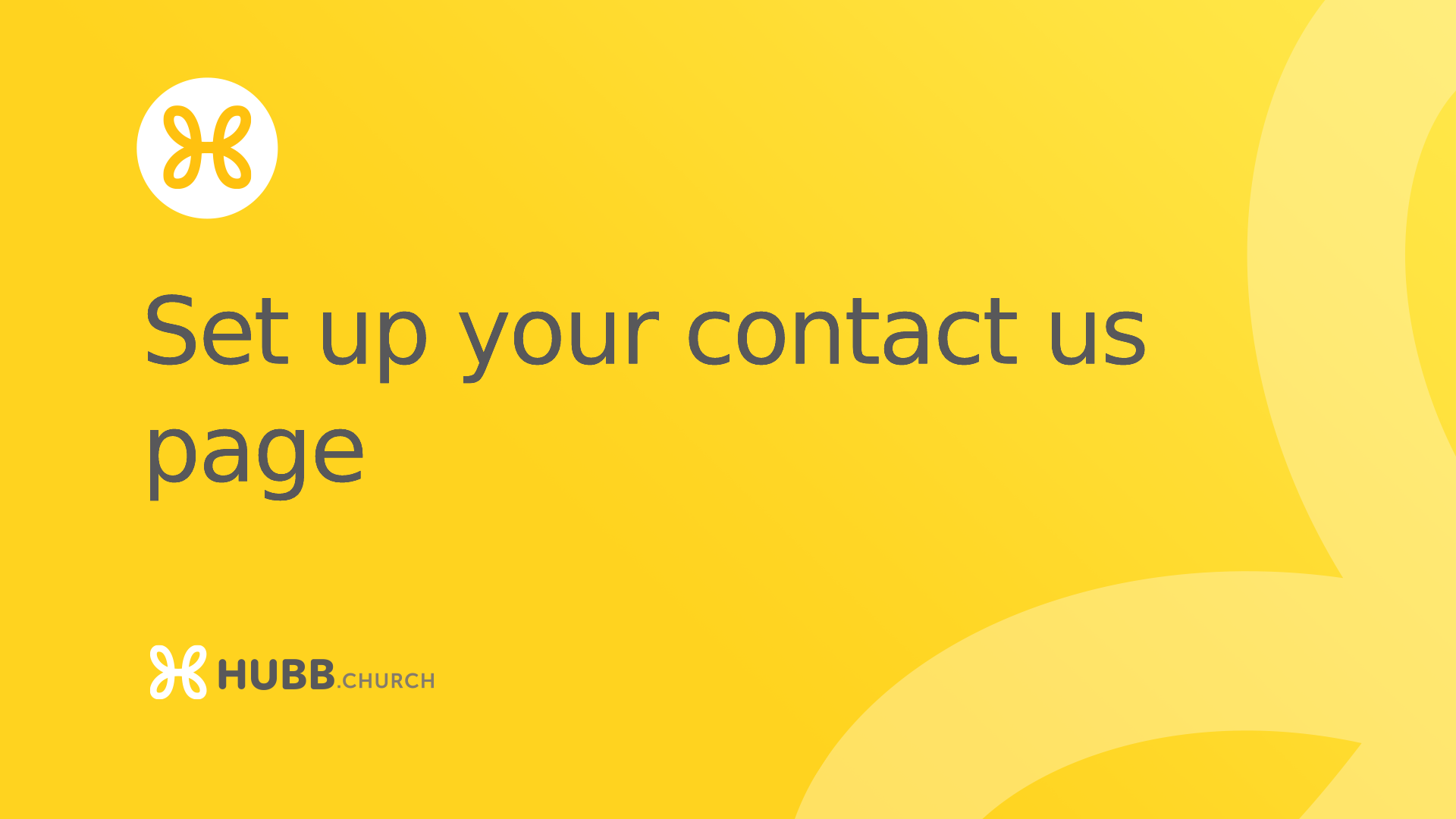 Set up your contact us page