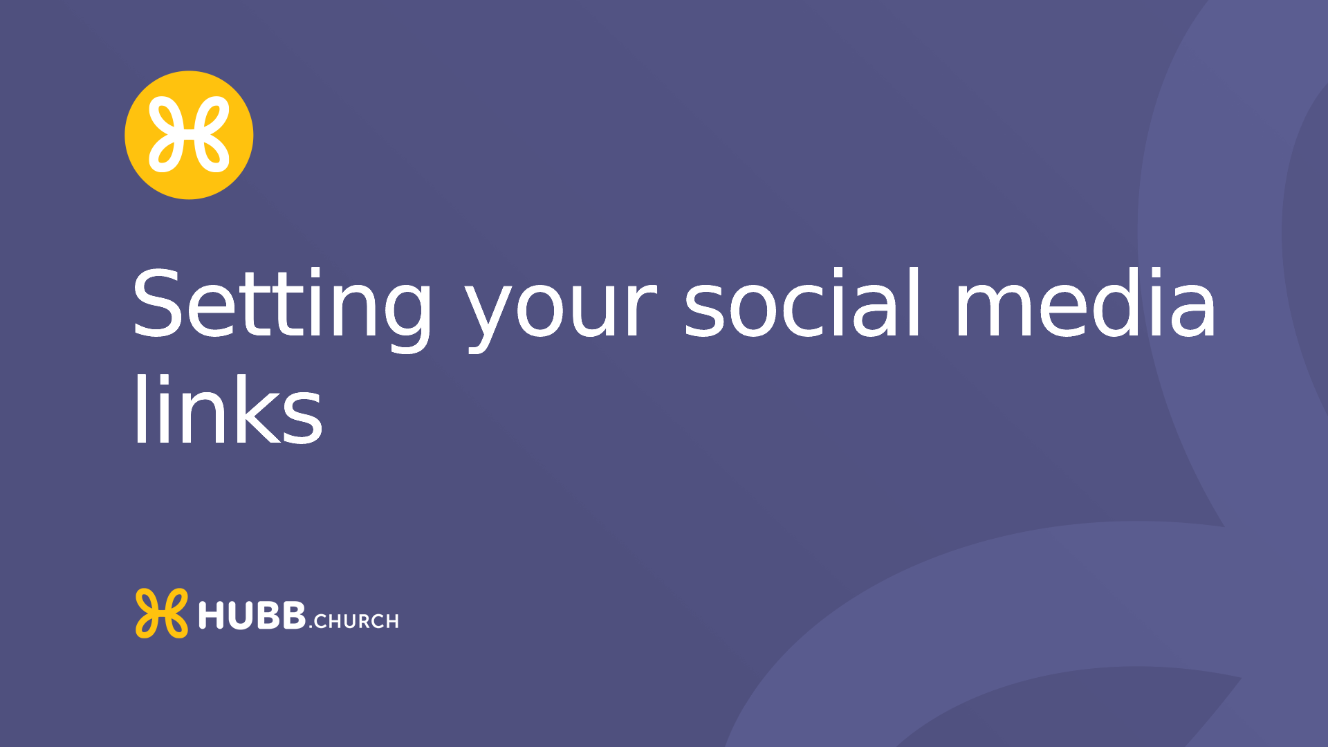 Setting your social media links