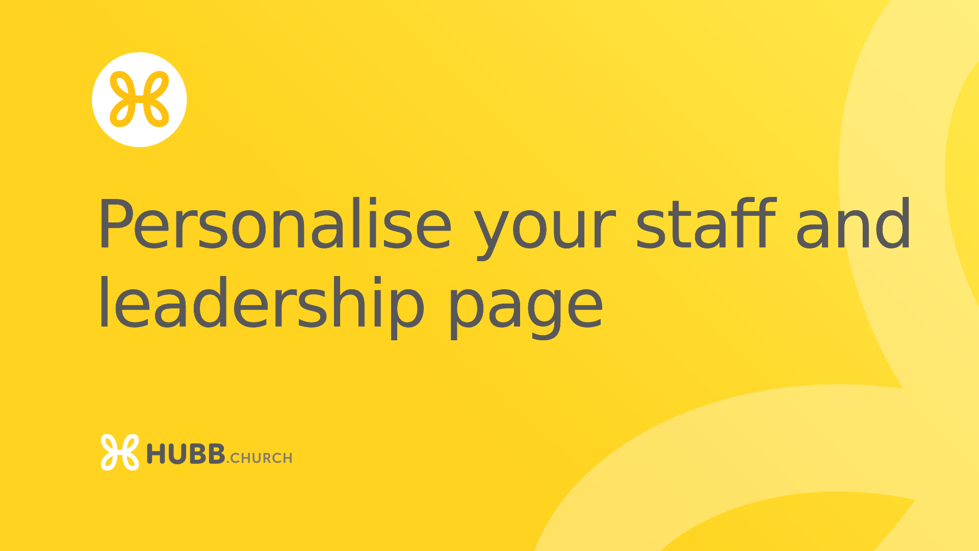 Personalise your staff and leadership page