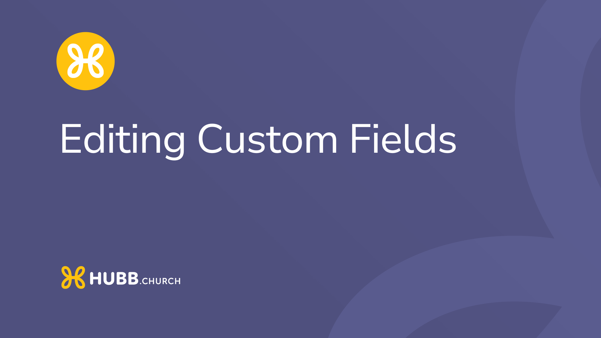 Editing custom fields