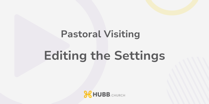 Editing the settings